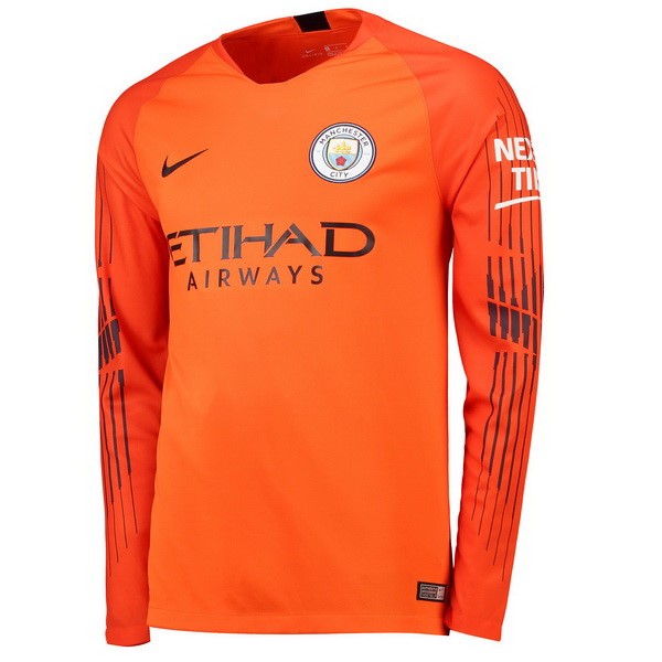 Camiseta Manchester City ML Portero 2018-2019 Naranja